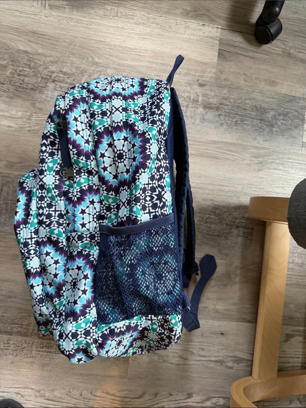 Trans by Jansport Teal & Navy Patterned Women’s Backpack